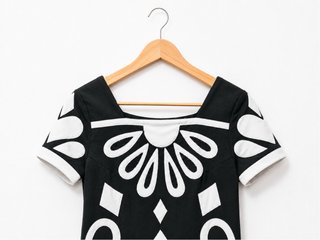 Vestido estilo Moschino rombos y corazones