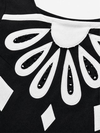 Vestido estilo Moschino rombos y corazones