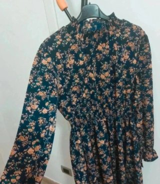 Abito floreale blu scuro Taglia L