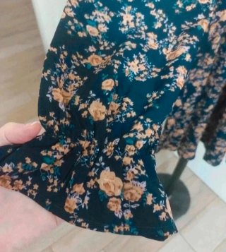 Abito floreale blu scuro Taglia L