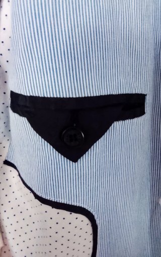 Americana de traje azul
