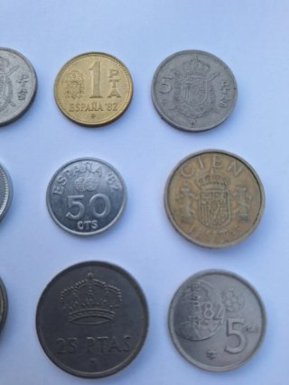 Lote 9 monedas España Pesetas