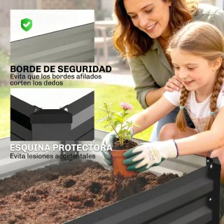 Set 2 Jardineras Acero Exterior