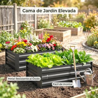 Set 2 Jardineras Acero Exterior