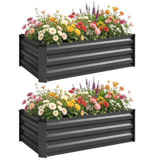 Set 2 Jardineras Acero Exterior