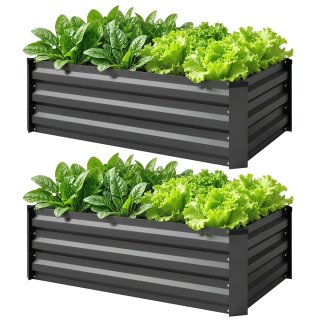 Set 2 Jardineras Acero Exterior