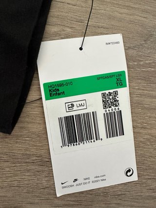 Camiseta Nike Air Negra Talla XL Niño