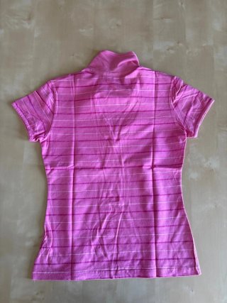 Maglietta Fila rosa a righe bianche