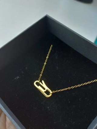 Collar Minimalista Dorado Estilo Moderno inoxidabl