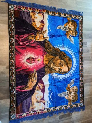 Tapiz de pared antiguo - Sagrado Corazón de Jesús