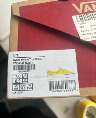 Vans Era Amarillas Talla 39