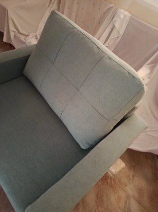 Sillón-cama extensible azul