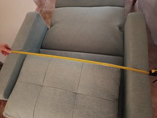 Sillón-cama extensible azul