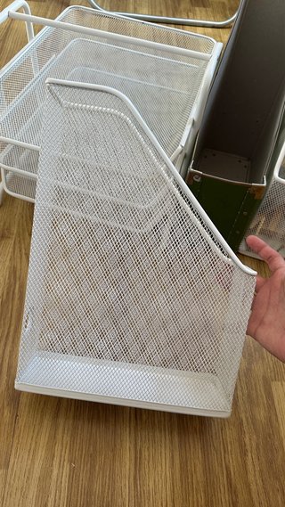 Remato Organizadores de escritorio metálico blanco