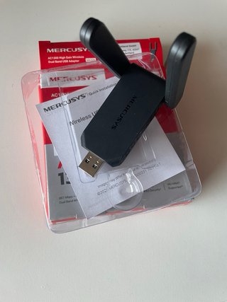 Adaptador WiFi 6 MERCUSYS AC1300 Dual Band USB