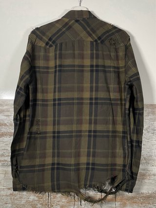 Camisa cuadros efecto desgastado grunge