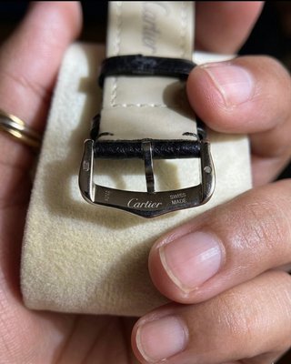 Reloj Cartier Tank Negro y Plateado