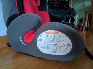 Silla coche grupo 1-2-3 roja y negra