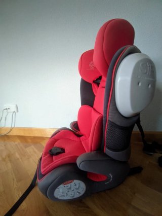 Silla coche grupo 1-2-3 roja y negra