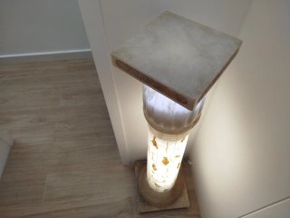Pedestal Alabastro Iluminado 115cm