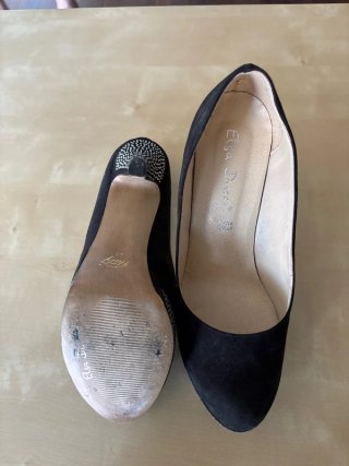 Décolleté Elsa Ducci Nere Plateau Strass
