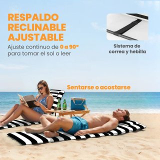 Esterillas de playa a rayas (2 unidades)