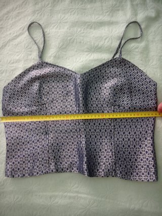 Top Elegante Blu Argento da sera