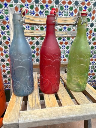 3 Botellas Refresco Italianas Antiguas