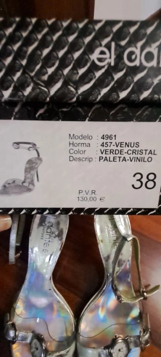 Sandalias de tacón El Dantés plateadas