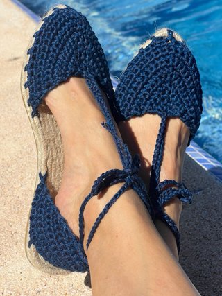Alpargatas Crochet Hechas a Mano Talla 35-42