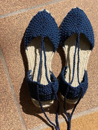 Alpargatas Crochet Hechas a Mano Talla 35-42