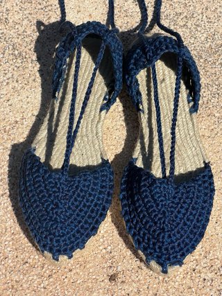 Alpargatas Crochet Hechas a Mano Talla 35-42