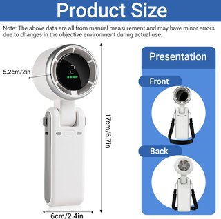 Ventilador Portátil USB Gris y Blanco