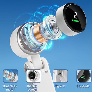 Ventilador Portátil USB Gris y Blanco