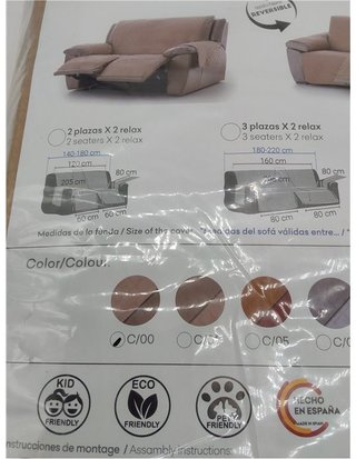 Eysa Magnus Funda de sofá Reversible 3x3 Relax práctica C/00