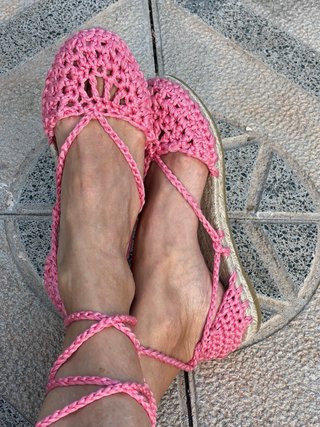 Alpargatas Crochet Hechas a Mano Talla 35-42