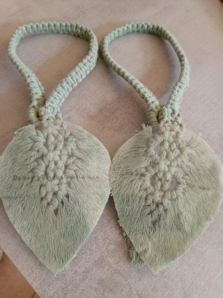 2 Abrazaderas cortina macramé boho