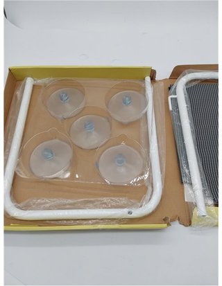 LSAIFATER Hamaca de Ventana para Gatos 360 ° y Soporte Inferior de Seguridad de Hierro Perca de Ventana para Gato - Asiento de Ve