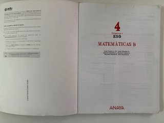 Matemáticas B. 4o de ESO