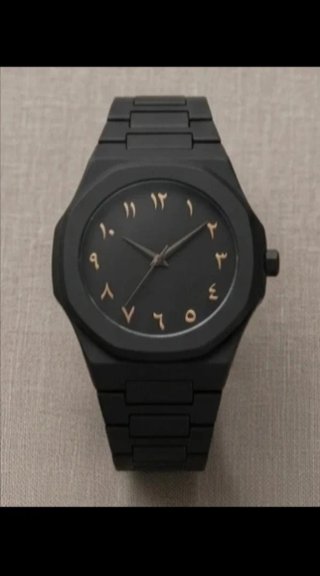Montre noir arabic