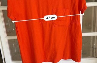 Blusa naranja de lino