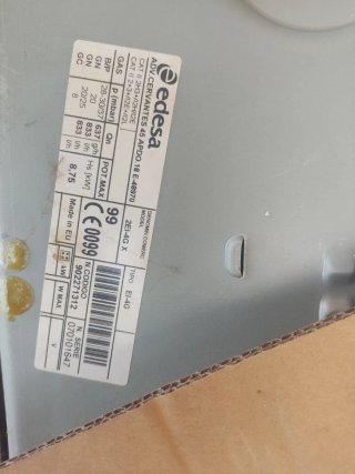 Encimera edesa de gas 4 fogones acero inoxidable
