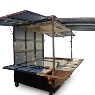 Puesto/carro de venta ambulante con ruedas