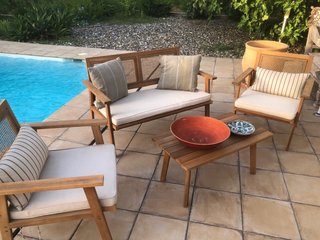 Conjunto Terraza Madera Natural