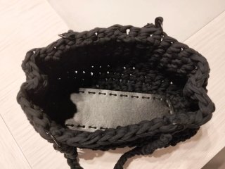 Bolso crochet negro hecho a mano