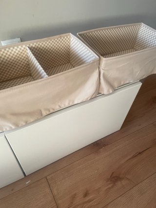 Pack 2 Cajas Tela Ikea Beige/Marrón