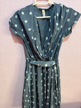 Vestido midi cruzado lunares Miss Think