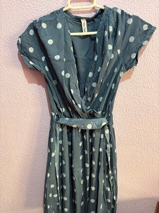 Vestido midi cruzado lunares Miss Think