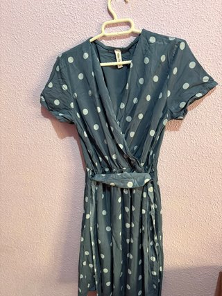 Vestido midi cruzado lunares Miss Think