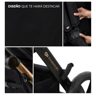 Carrito Kinderkraft MOOV 3 en 1 Negro